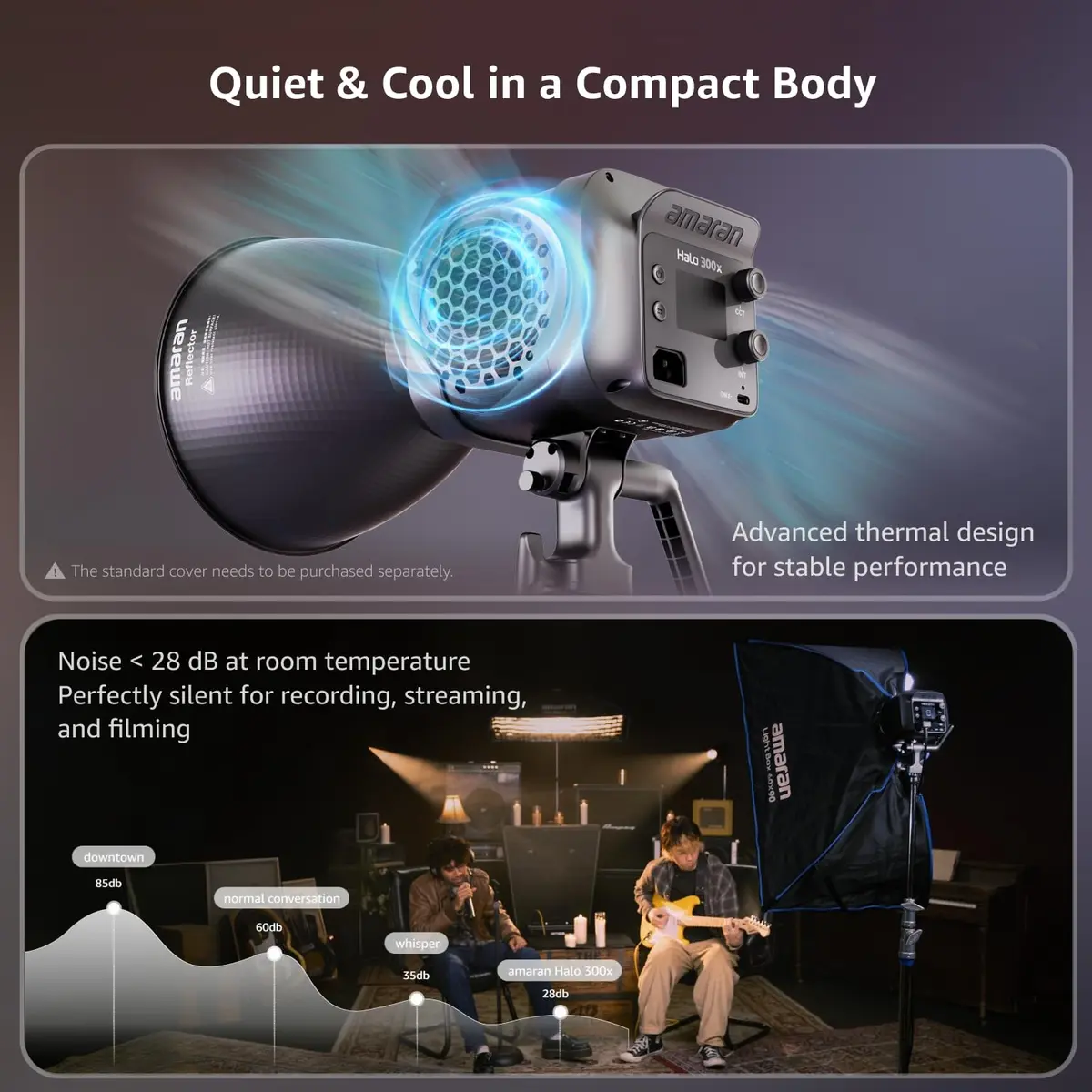 Amaran Halo 300x LED Studio Light 305W Bi-Color | Compact, Bright, Reliable for Creators - view 6