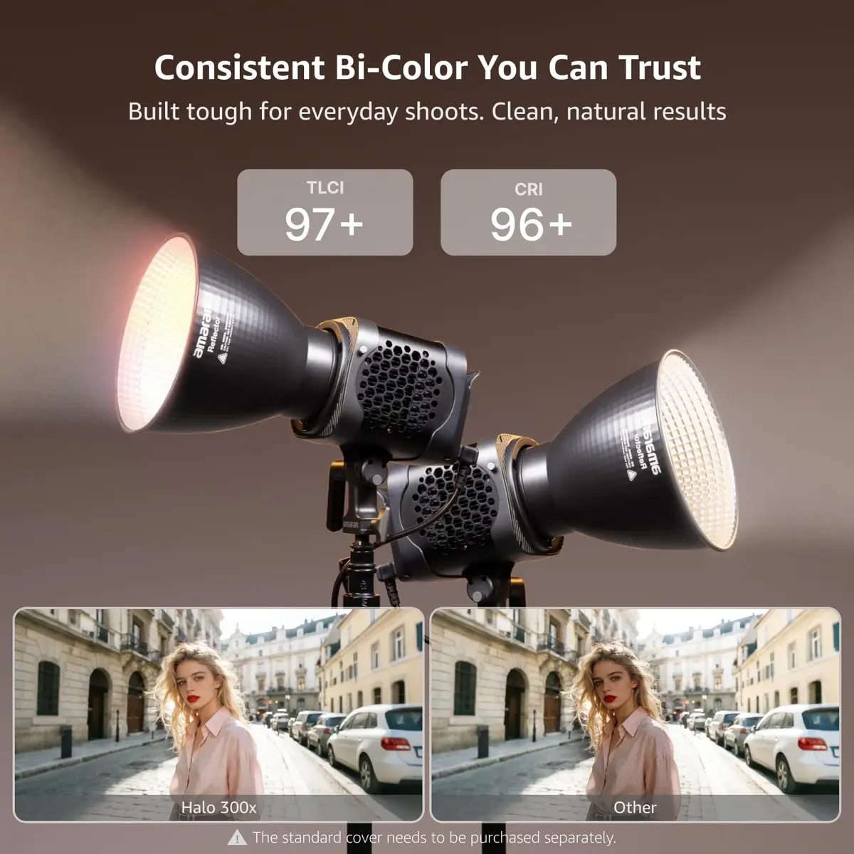 Amaran Halo 300x LED Studio Light 305W Bi-Color | Compact, Bright, Reliable for Creators - view 2