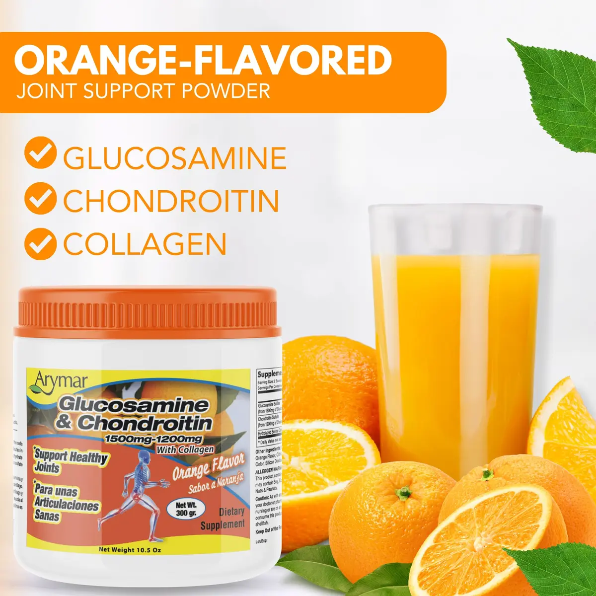 Arymar Glucosamine Chandroitin Powder 1500mg/1200mg | Joint Support for Mobility & Flexibility - view 6
