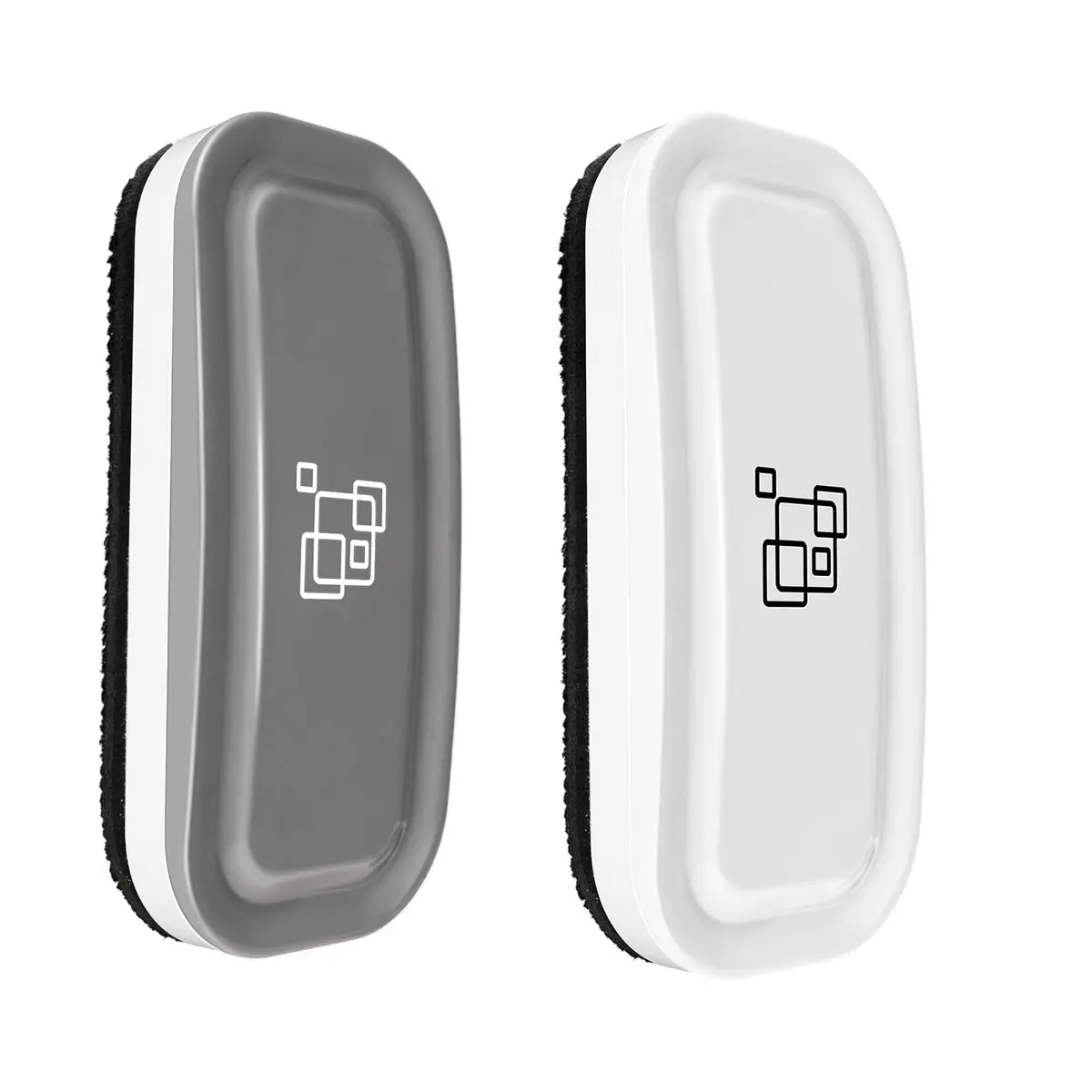 maxtek Magnetic Dry Erase Eraser 2 Pack Gray + White | Strong Magnetic Grip, Washable ABS - main product image