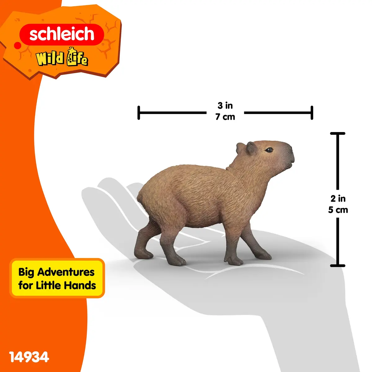 Schleich Capybara Toy Figurine 5.9cm (2.3in) | Realistic Wild Life Animal for Kids Ages 3+ - view 5