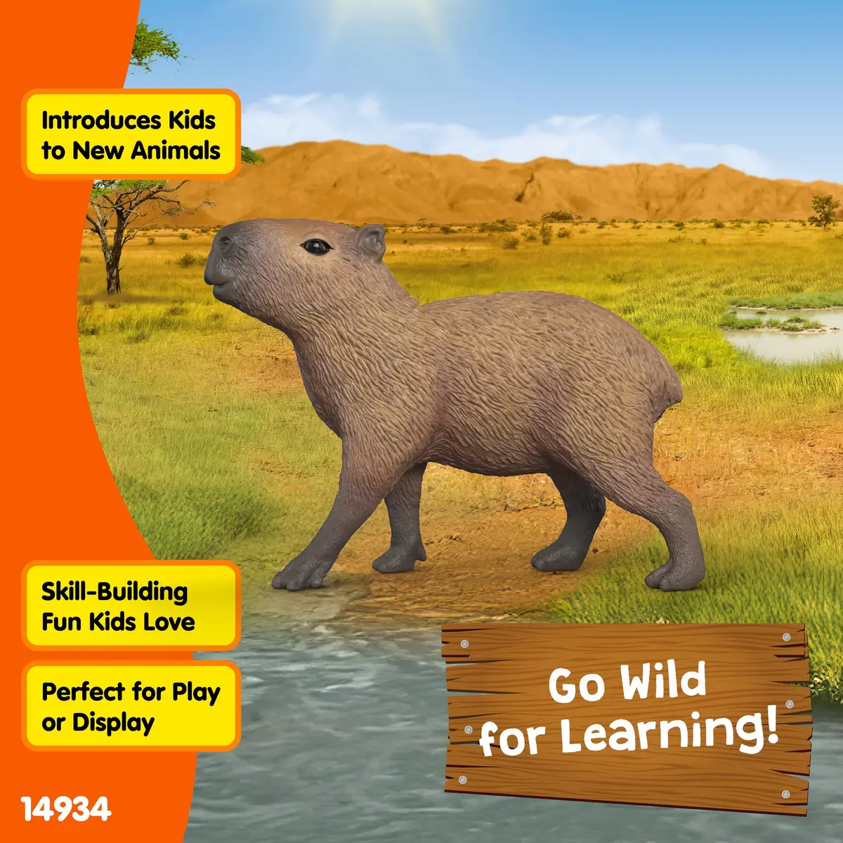 Schleich Capybara Toy Figurine 5.9cm (2.3in) | Realistic Wild Life Animal for Kids Ages 3+ - view 6