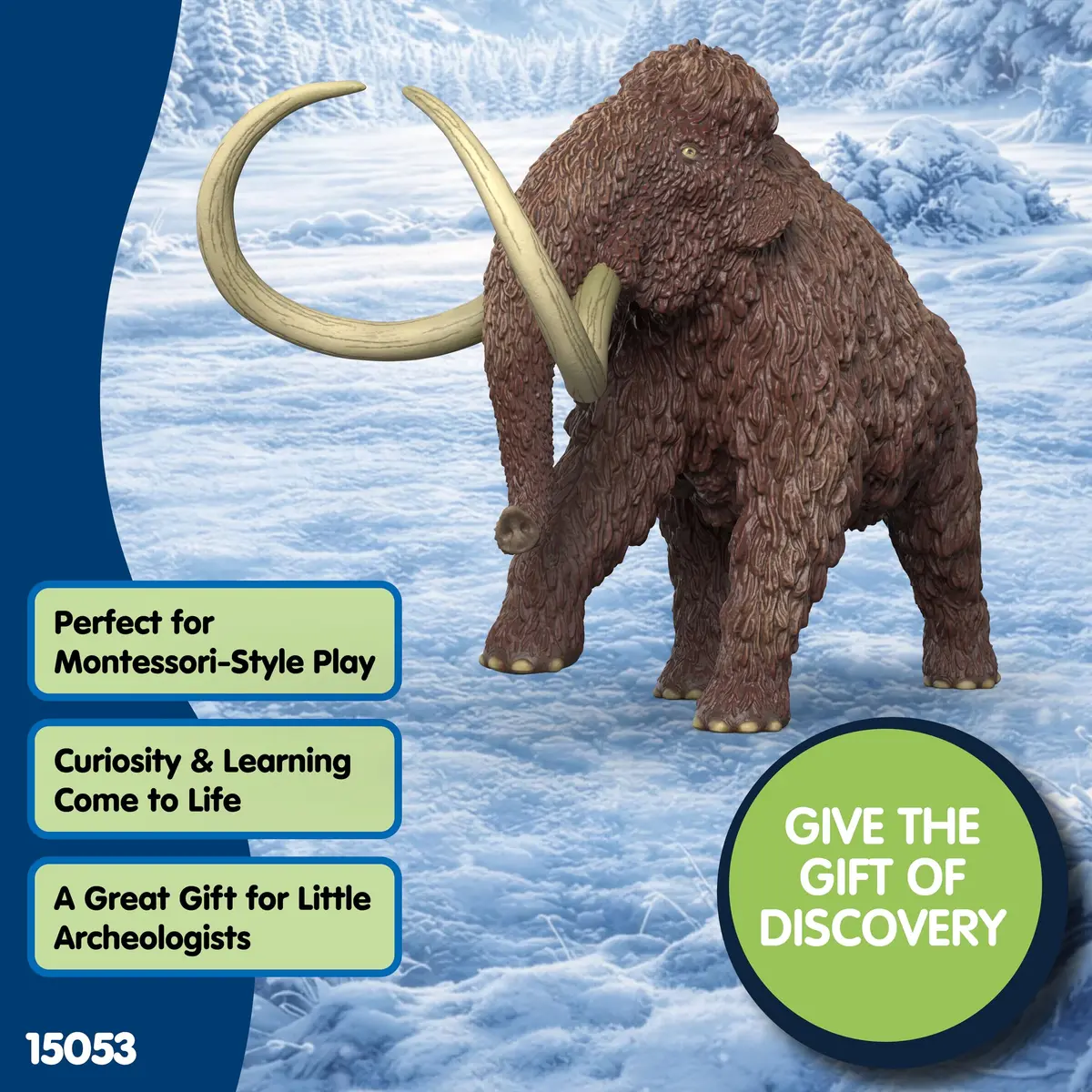 Schleich Dinosaurs - Wooly Mammoth Toy Figurine - Kids Ages 4+ | Realistic Dinosaur Model - view 5