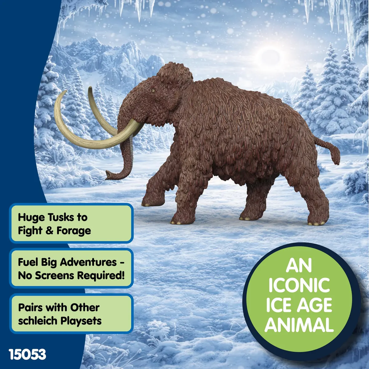 Schleich Dinosaurs - Wooly Mammoth Toy Figurine - Kids Ages 4+ | Realistic Dinosaur Model - view 4