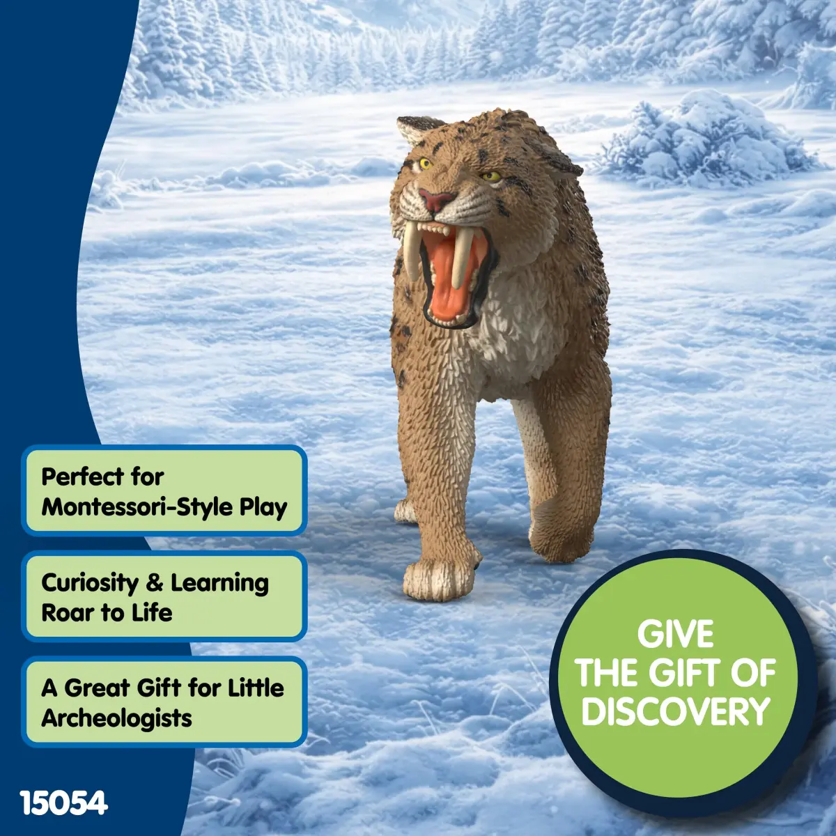 Schleich Smilodon Toy Figurine | Realistic Detail, Ages 4+ - view 6