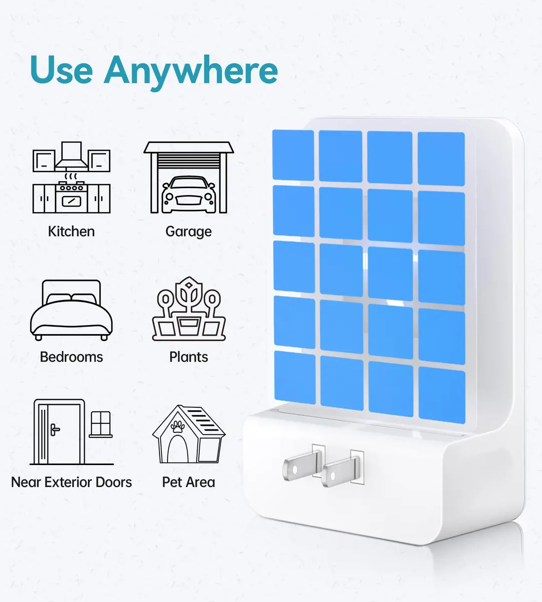 WowCatch Advanced Double-Sided Indoor Fly Trap for Home, Plug-in 5-Way UV Light | 2 Devices + 8 Refills - view 5