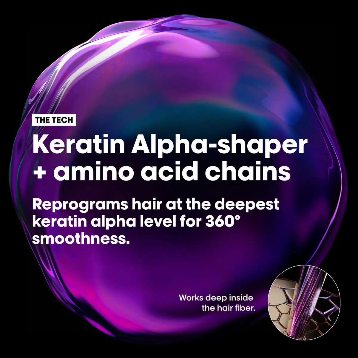 L'Oréal Professionnel Keratin Alpha Sleek Shampoo 18.75 Fl Oz | Frizz Control & Long-Lasting Smoothness - view 7