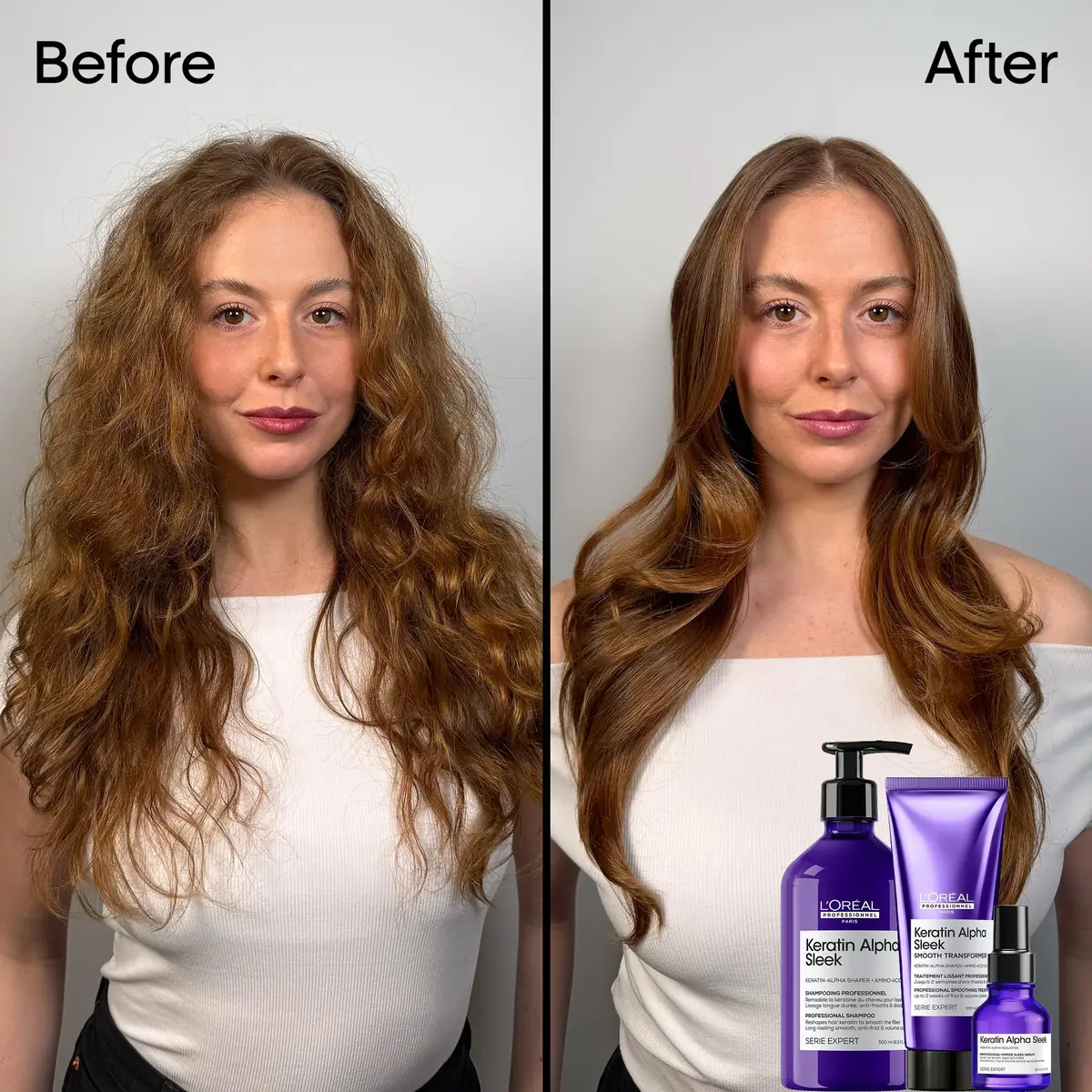 L'Oréal Professionnel Keratin Alpha Sleek Shampoo 18.75 Fl Oz | Frizz Control & Long-Lasting Smoothness - view 2