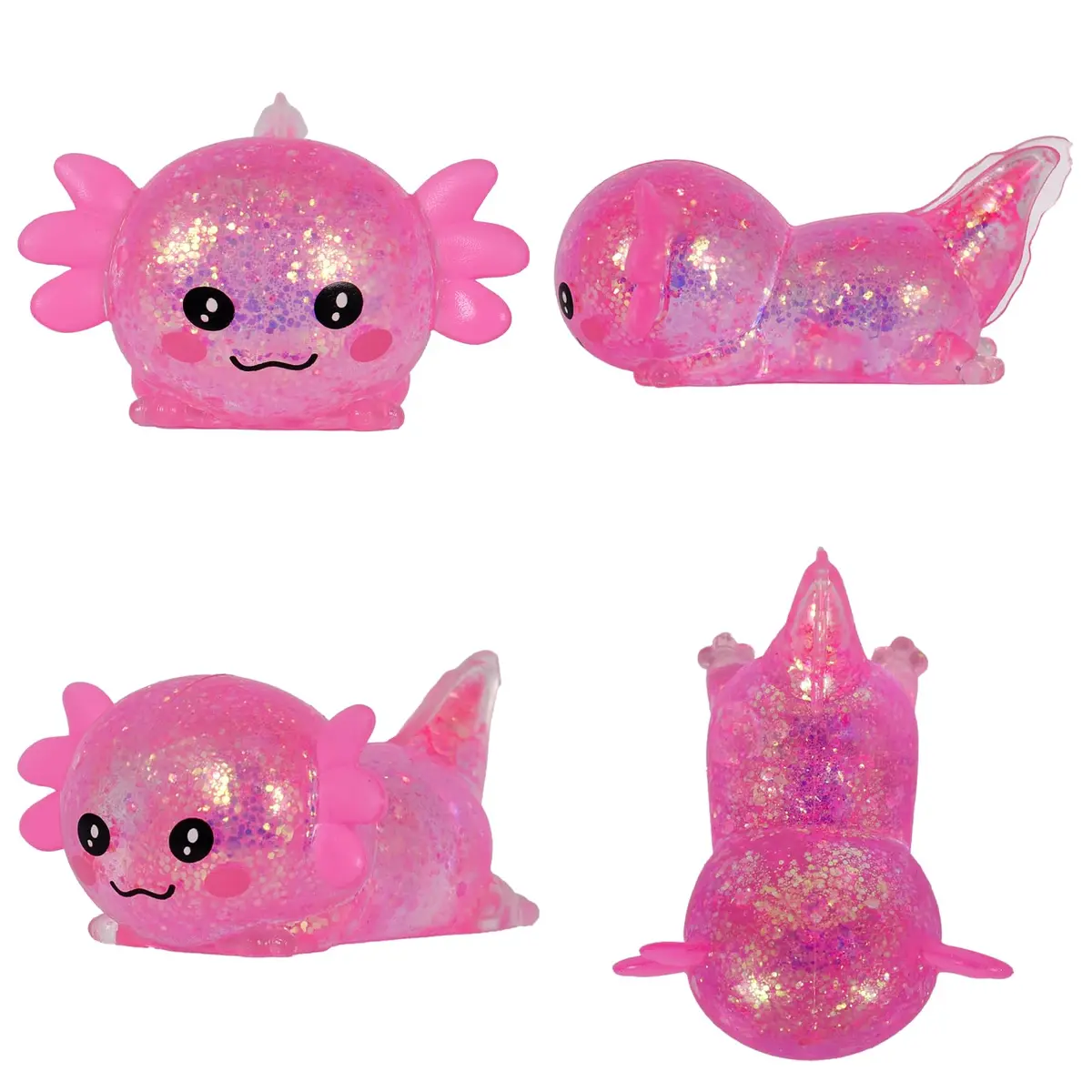 Puffwize Axolotl Squishy Toy | Stress Relief Fidget Toy for Kids & Adults (Pink, 9.5×6×4cm) - view 8