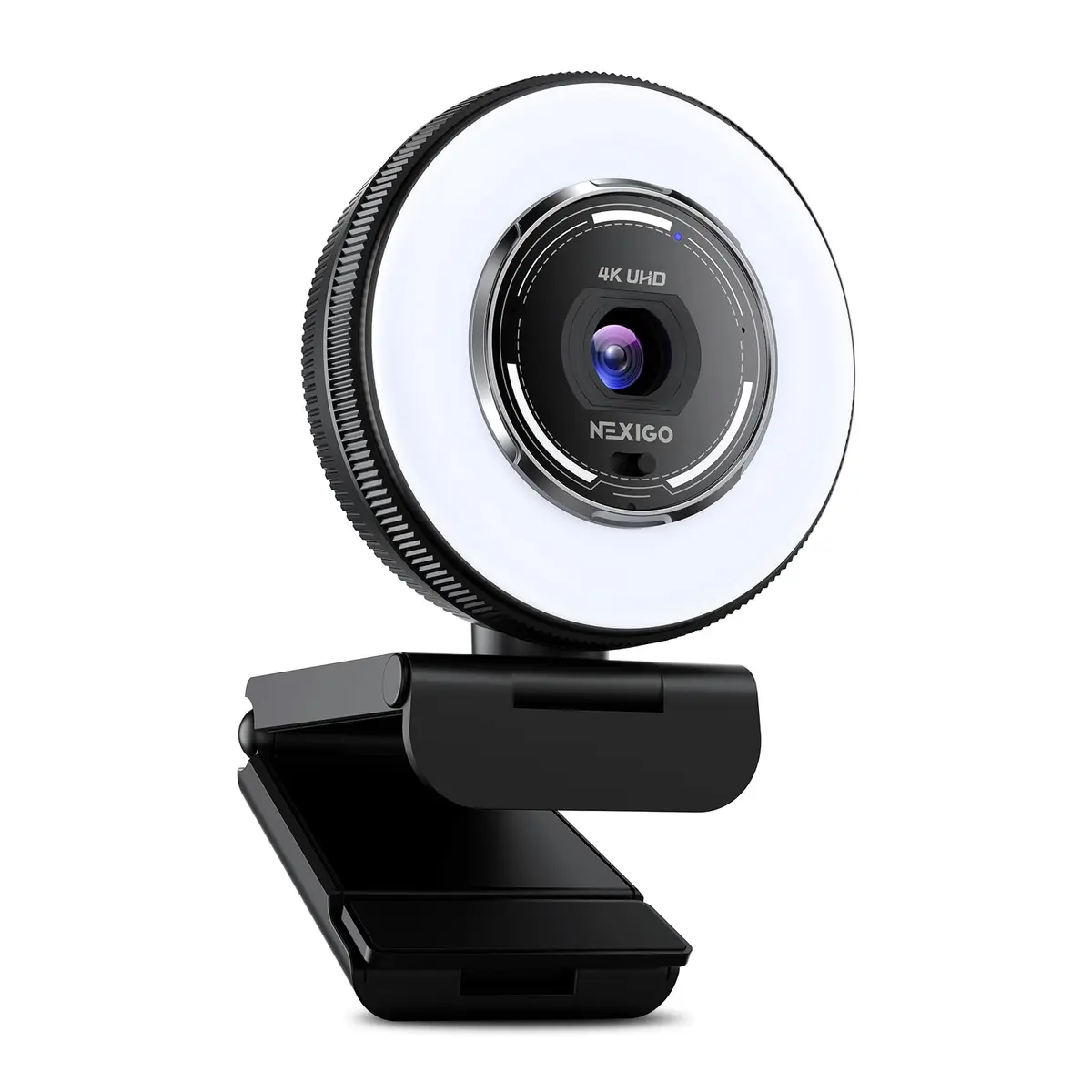 NexiGo N680E Pro 4K Webcam with Ring Light, PDAF Autofocus, 1080p 60FPS, Dual Noise-Canceling Mics, Privacy Shutter, USB Plug-and-Play - main product image
