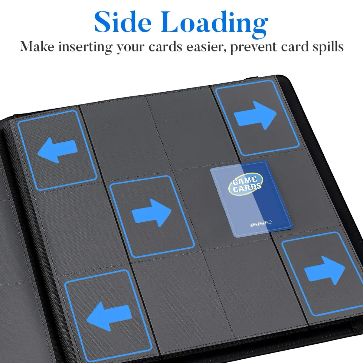 Fabmaker 12 Pocket Trading Card Binder for 912 Cards | Teal PU Cover Album - view 3