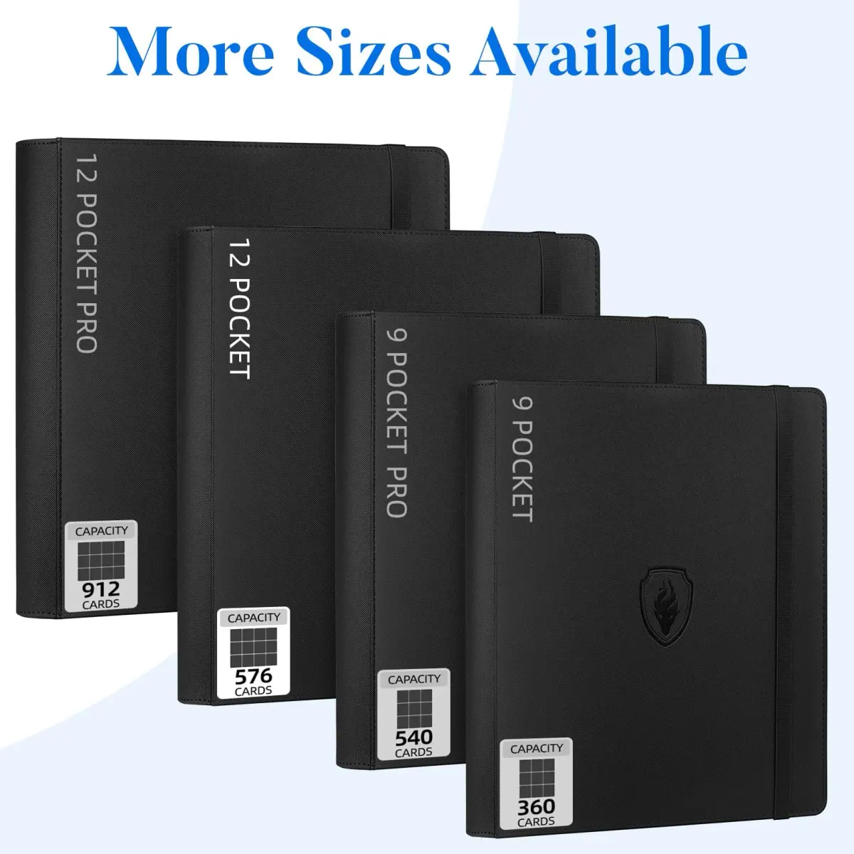 Fabmaker 12 Pocket Trading Card Binder for 576 Cards, PU Cover Card Album | Archival Safe, Water-Resistant - view 8