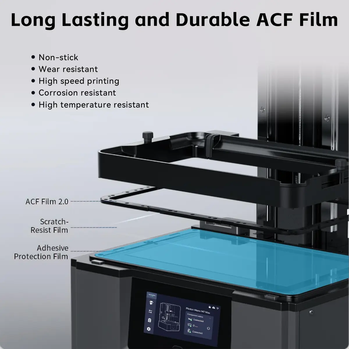 UniTak3D Photon Mono M7 Max ACF Release Film 3Pcs 13.6 Inch | Fast FEP Film for High Speed Printing - view 6