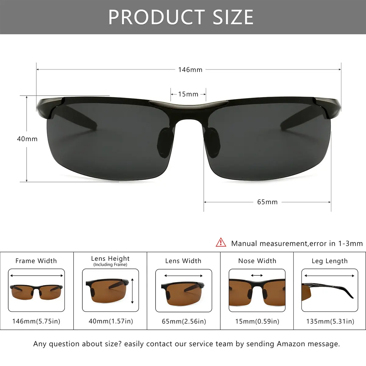 SUNGAIT Men's HD Polarized Sunglasses for Driving & Outdoor Activities | UV400 Protection, Lightweight Metal Frame - view 5