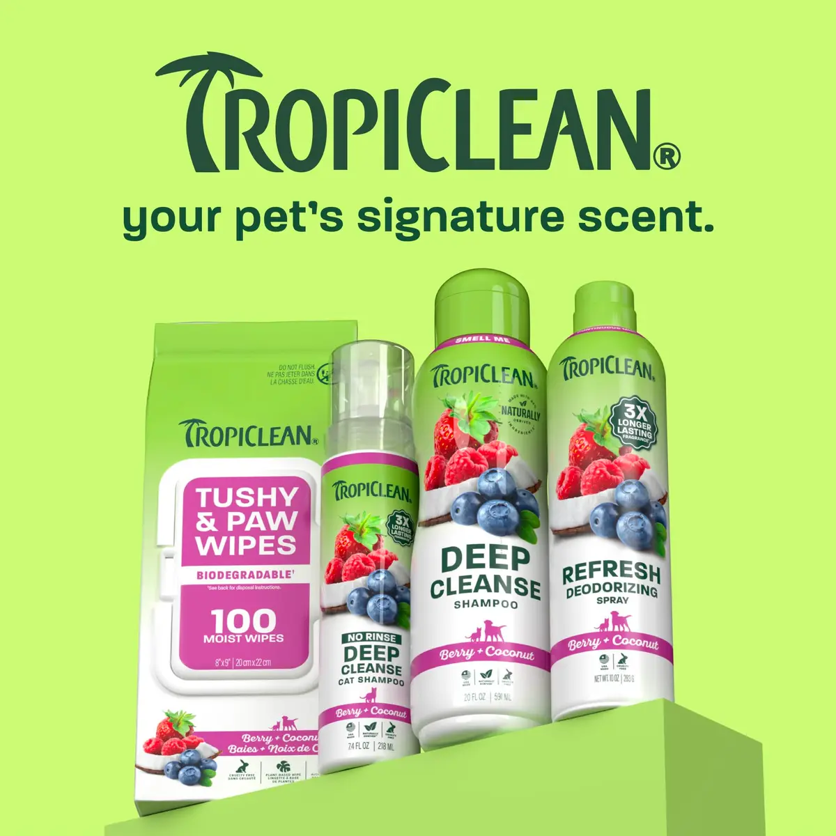 TropiClean Dog Perfume, Berry & Coconut Scented Dog Deodorizing Spray, 10oz | 3X Long-Lasting Fragrance for Dogs - view 8