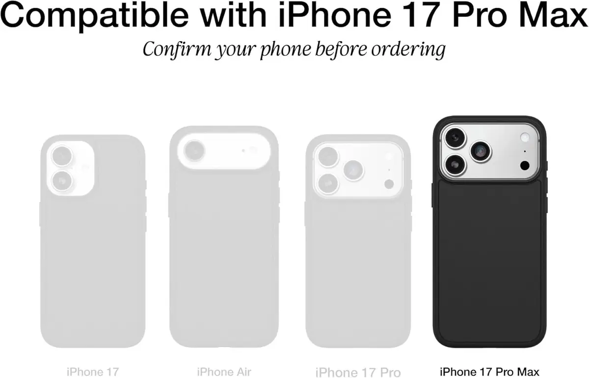 OtterBox Defender Series Case for iPhone 17 Pro Max - Rugged & Durable, Black Shadow (Black & Blue) | MagSafe Compatible - view 2