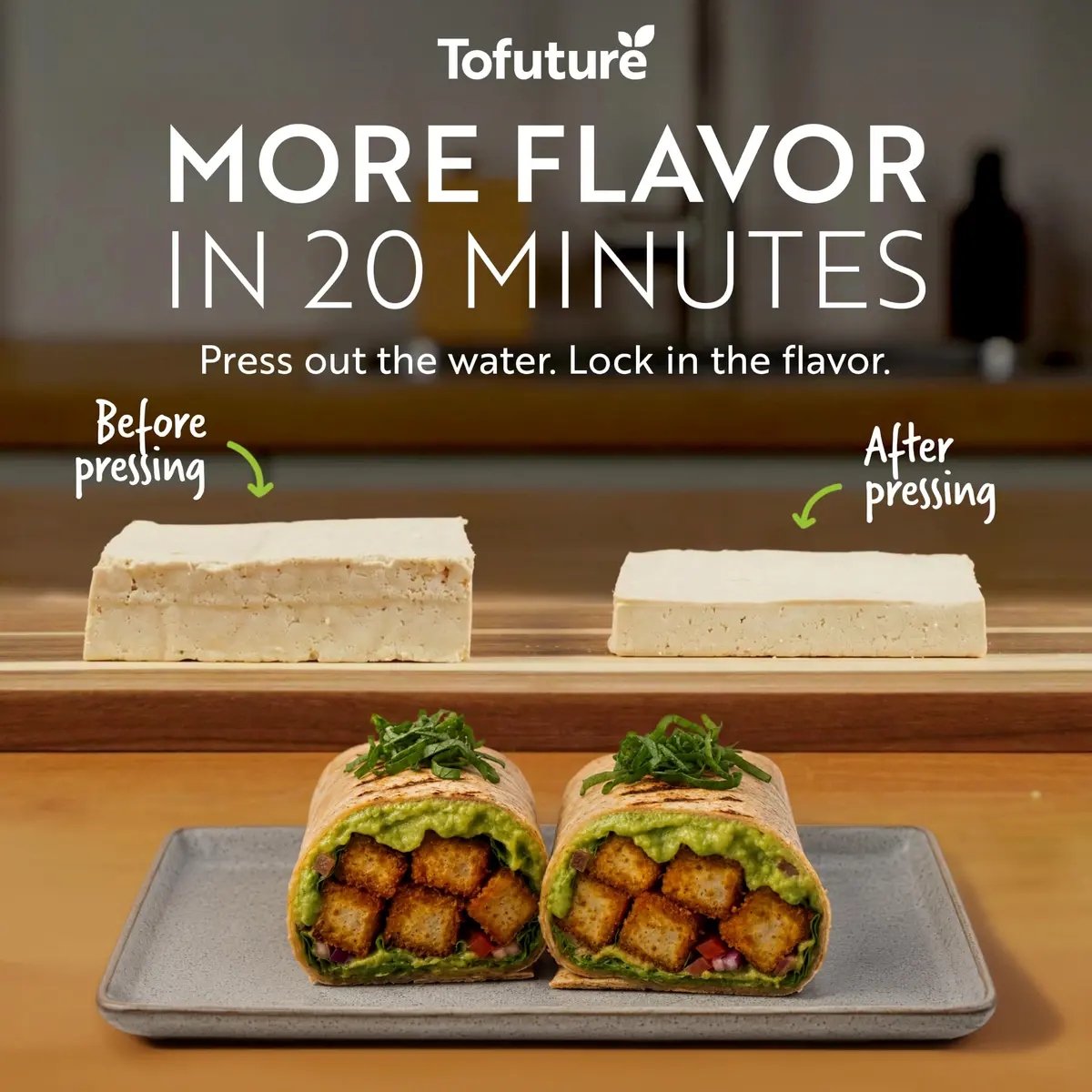 Tofuture Large Tofu Press - The Original and Best Press - Fits Two 8-16 oz | Perfect Texture & Easy Cleanup - view 2