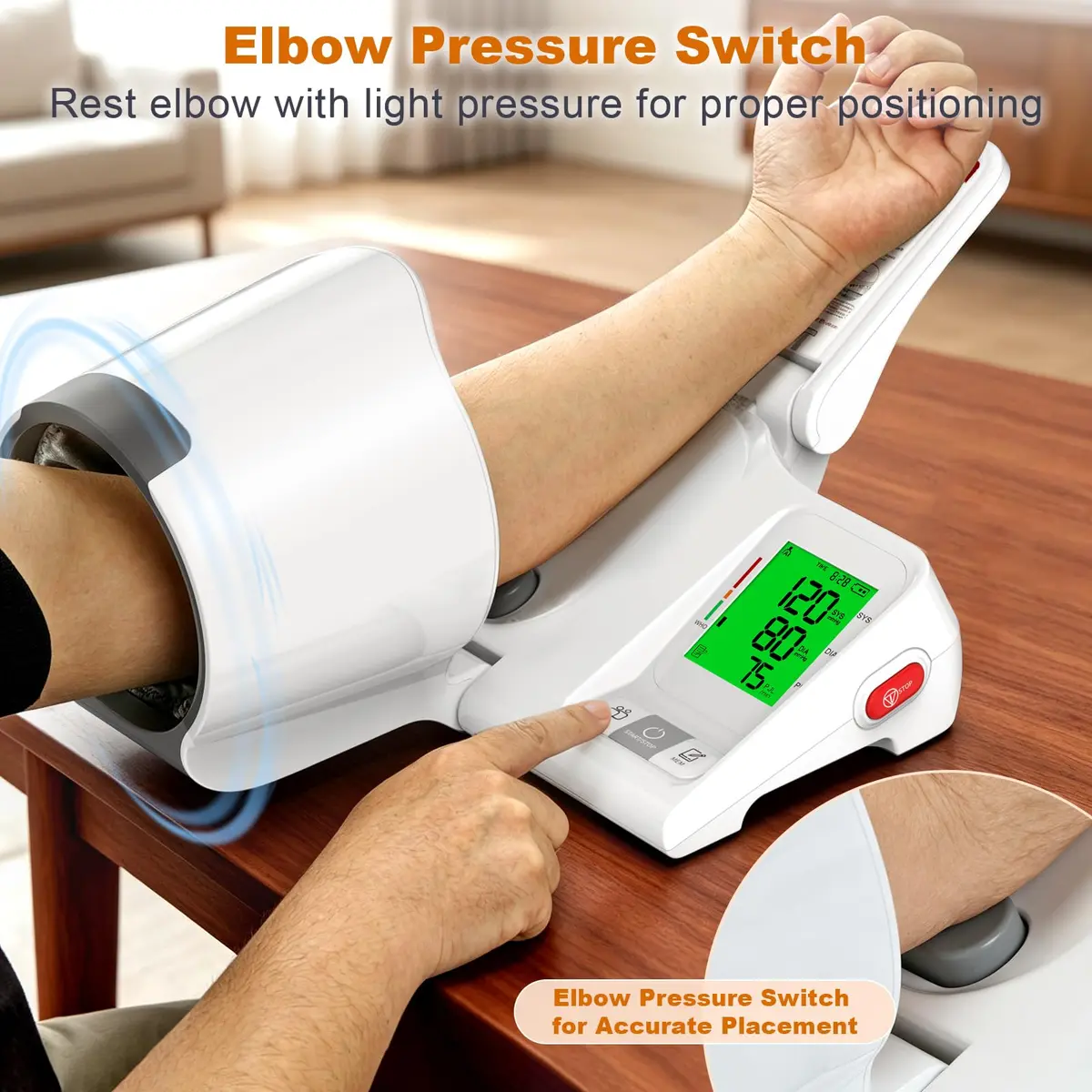 52HZ Barrel-Type Upper Arm Blood Pressure Monitor, Fits 7.1"-16.5" | FDA-Cleared Accuracy ±3mmHg - view 7