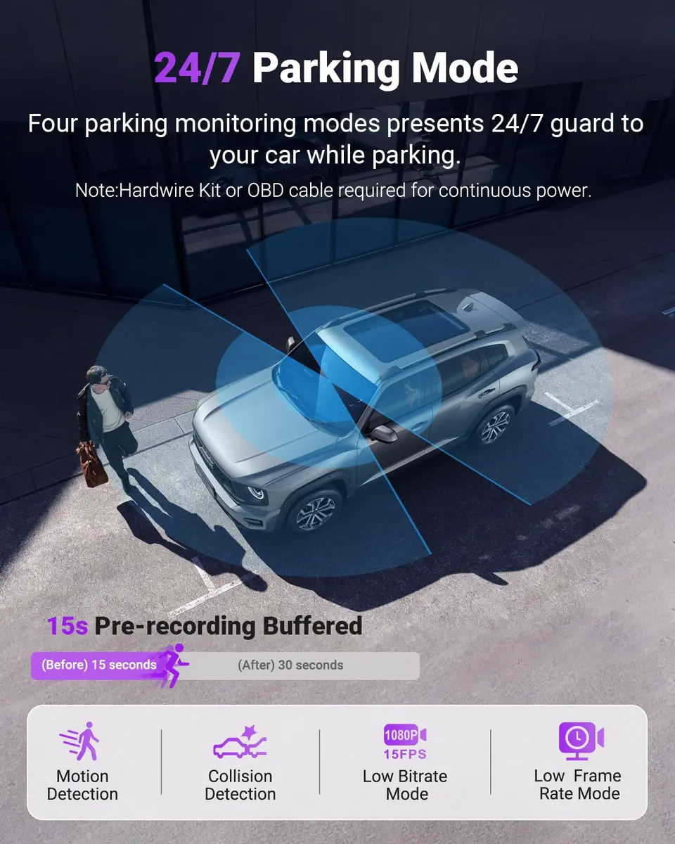 VANTRUE S1 Pro-2CH DMS 2.7K Dash Camera | STARVIS 2 Night Vision, ADAS, WiFi & GPS, 18M Warranty - view 7