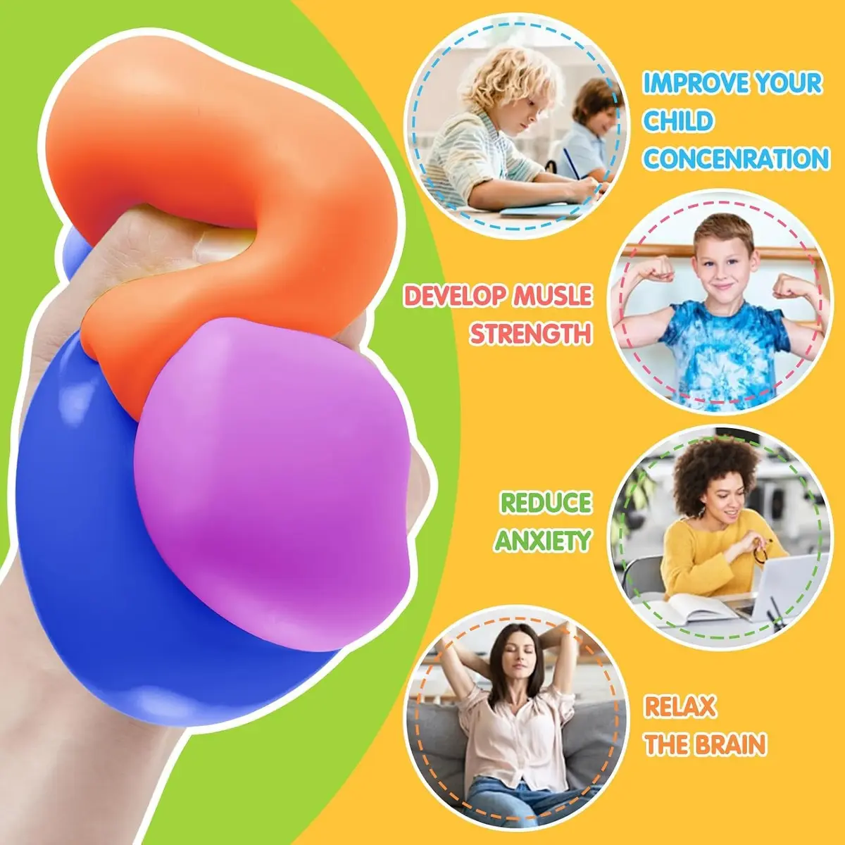 Viroucal Fidget Toys Stress Cube 24Pcs | Anxiety & Stress Relief for Kids & Adults - view 6