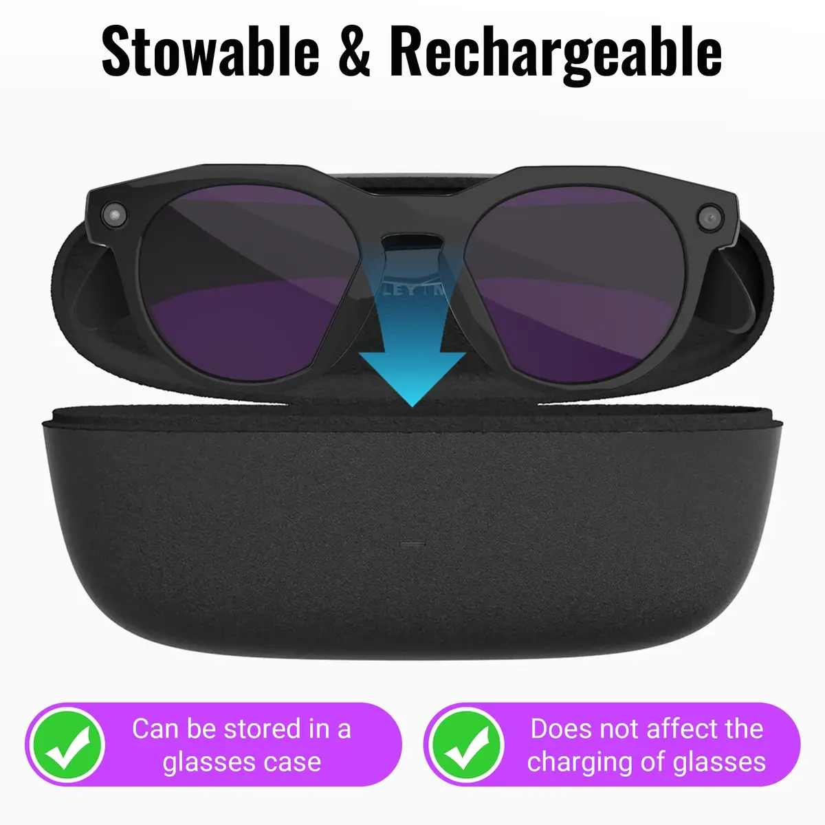 RCstyle Eyeglass Ear Grip for Oakley Meta HSTN Smart Glasses (Black) | Anti-Slip Silicone Ear Cushion - view 7