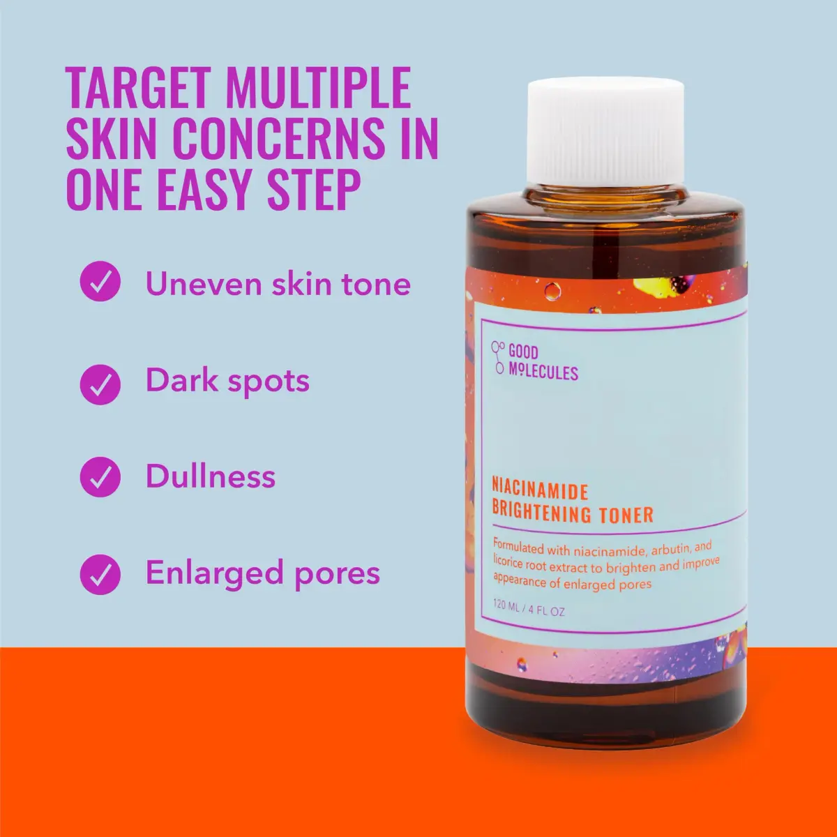 Good Molecules Niacinamide Brightening Toner with Arbutin, 240ml (8 Fl Oz) | Evens Skin Tone - view 7