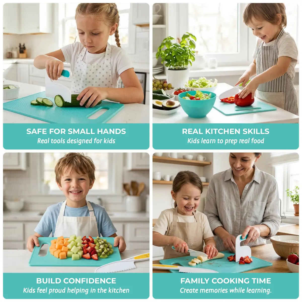 Tovla Jr. Kids Safe Knife Set for Real Cooking | Toddler Tools | Ages 4-12 | 5-Piece Set - view 4