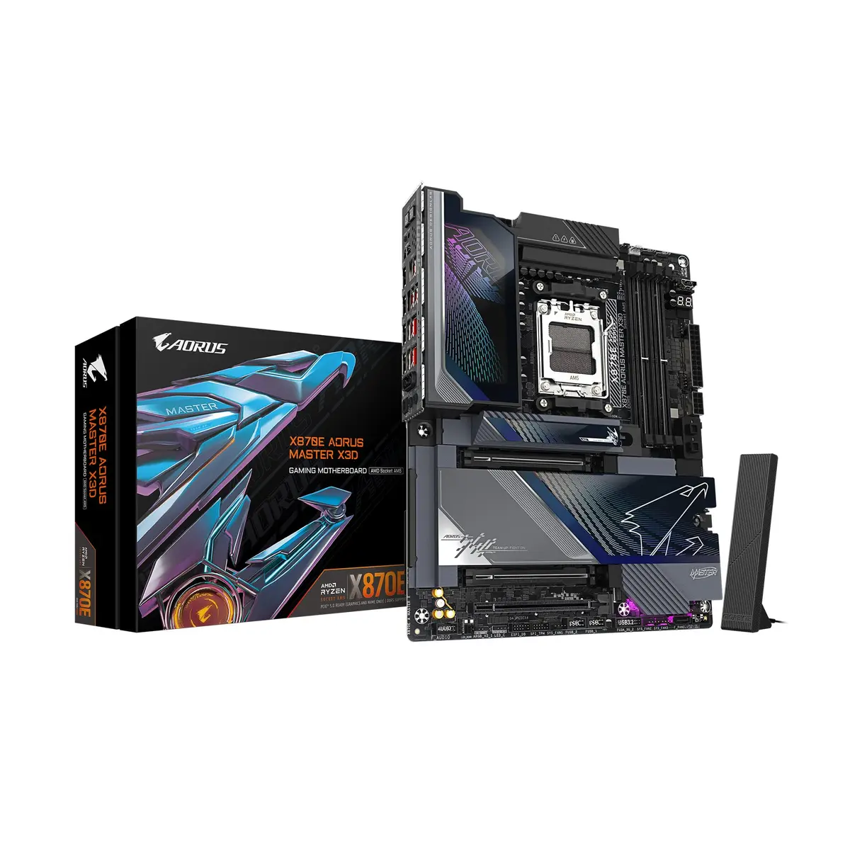 GIGABYTE X870E AORUS Master X3D AMD AM5 ATX Motherboard | DDR5, PCIe 5.0, WiFi 7 - main product image