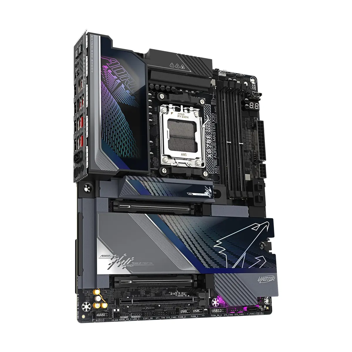 GIGABYTE X870E AORUS Master X3D AMD AM5 ATX Motherboard | DDR5, PCIe 5.0, WiFi 7 - view 3