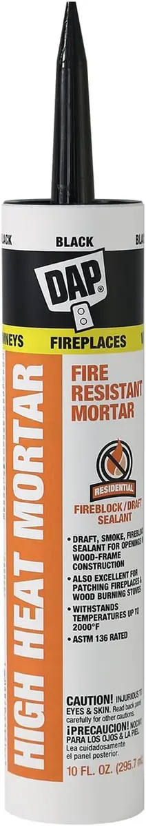 DAP High Heat Fire Resistant Mortar 10 oz | Withstands 2000°F, Easy Water Clean-Up - main product image