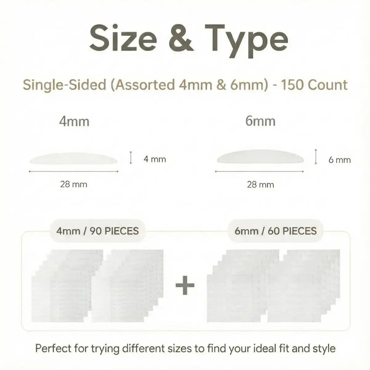 Eye Charm Magic Slim Double Eyelid Tape 150 Count | Invisible Strips for Hooded Monolid Correction - view 2