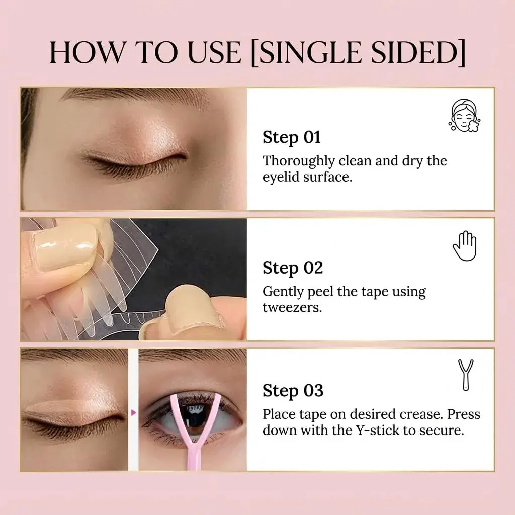 Eye Charm Magic Slim Double Eyelid Tape Strips 3mm Slim (220 Count) | Invisible Lift for Hooded & Monolid Eyes - view 6