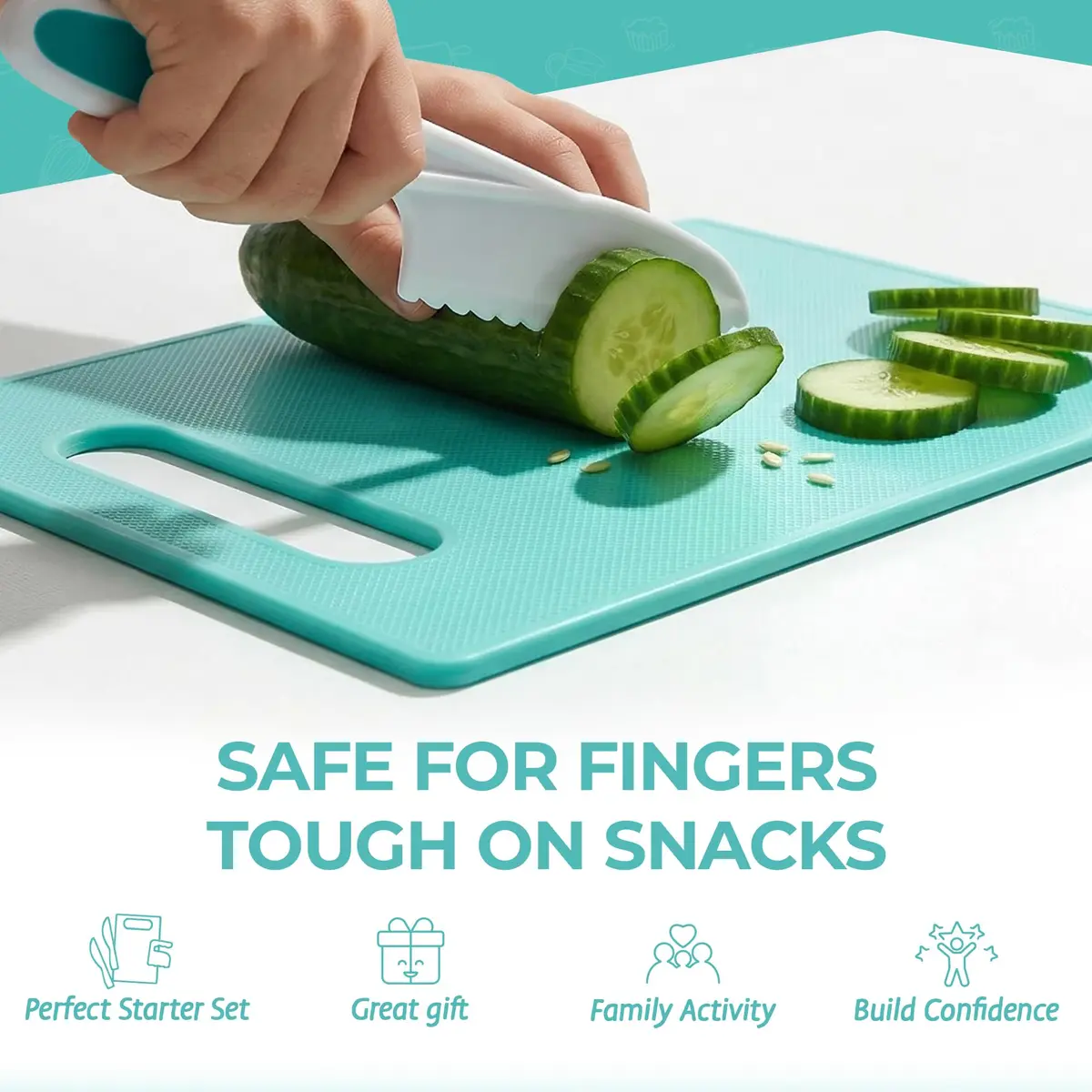 Tovla Jr. Kids Safe Knife Set for Real Cooking | 6-Piece Set - view 7