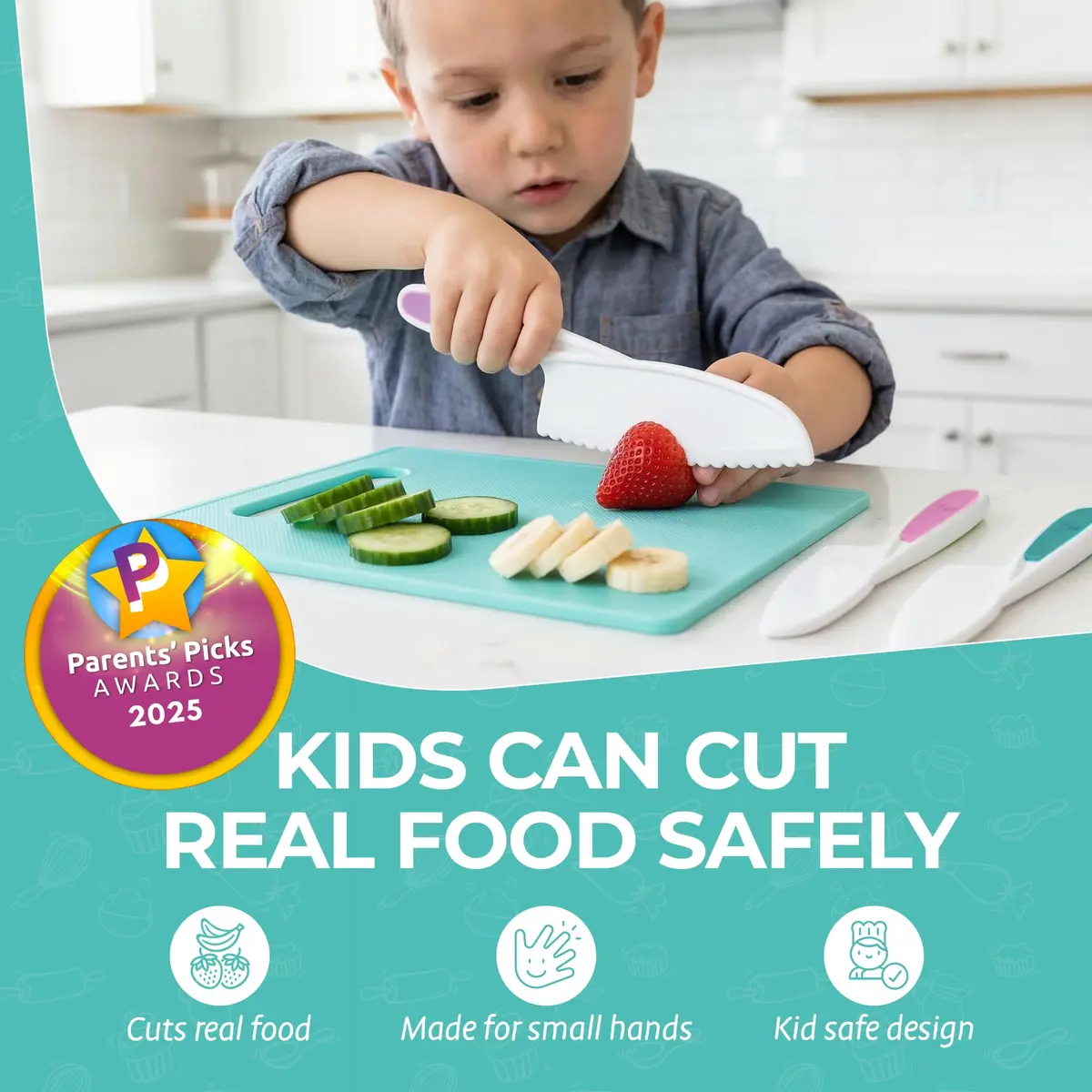 Tovla Jr. Kids Safe Knife Set for Real Cooking | 6-Piece Set - view 2