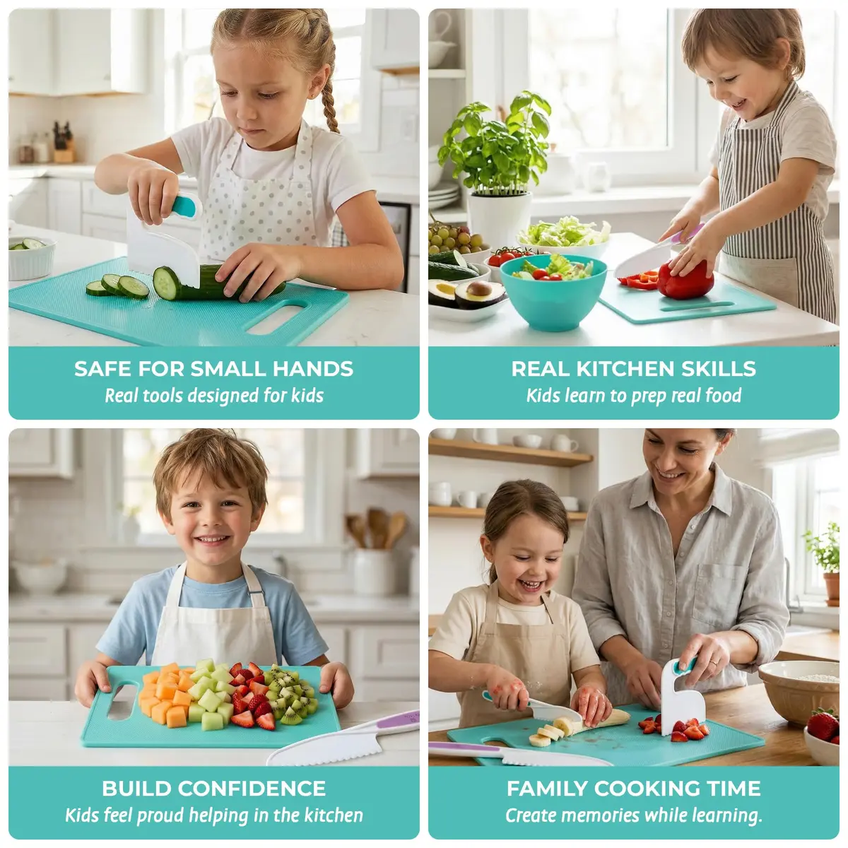 Tovla Jr. Kids Safe Knife Set for Real Cooking | 6-Piece Set - view 4