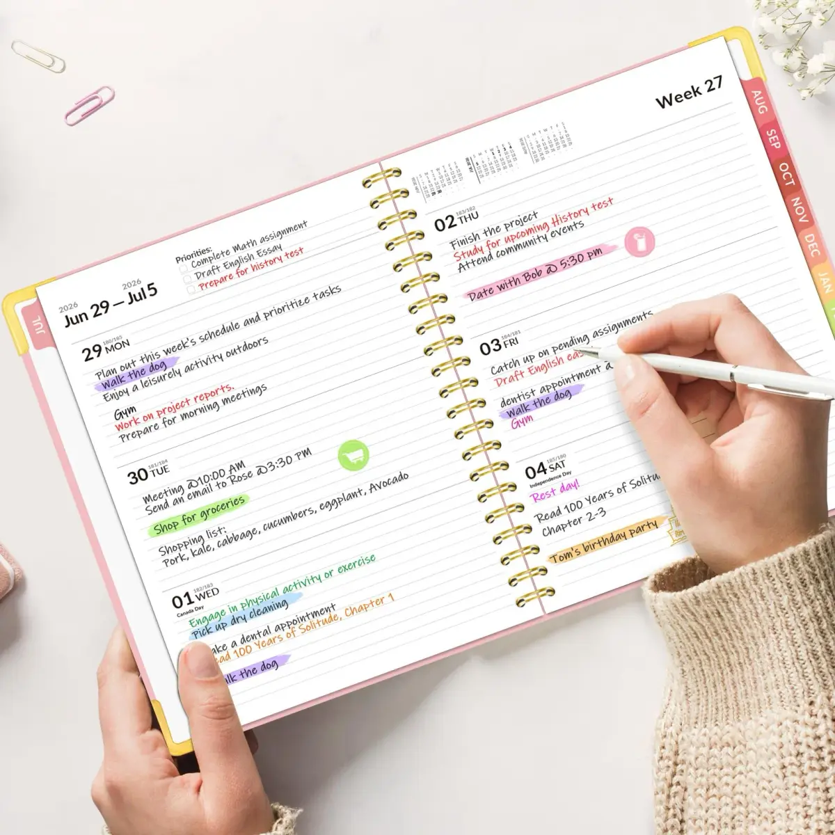 Forvencer Academic Planner 2026-2027, 16cm x 20cm (6" x 8") | Weekly & Monthly Planning for Students & Teachers - view 8