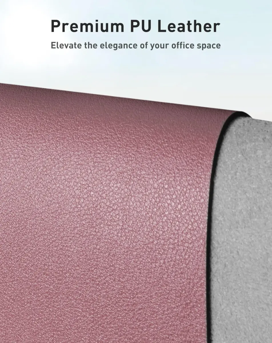 Aothia Faux Leather Desk Mat - Large Mouse Pad 163cm x 43cm (63" x 17") | Smooth Writing Surface for Office & Home - view 2