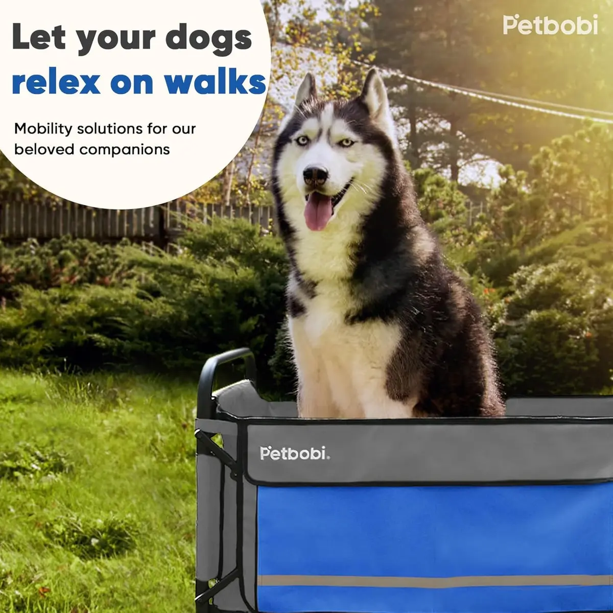 Petbobi Dog Wagon for Large Dogs | Foldable Pet Cart with Ramp & 80 lbs Support - view 8
