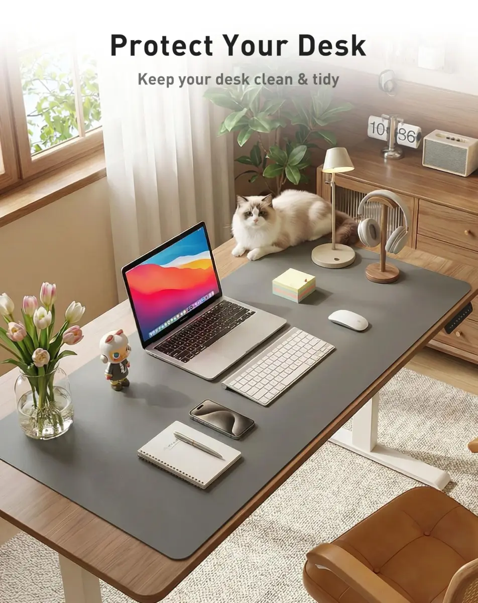 Aothia Faux Leather Desk Mat Large Mouse Pad 40" x 24" | Waterproof Writing Surface - view 8
