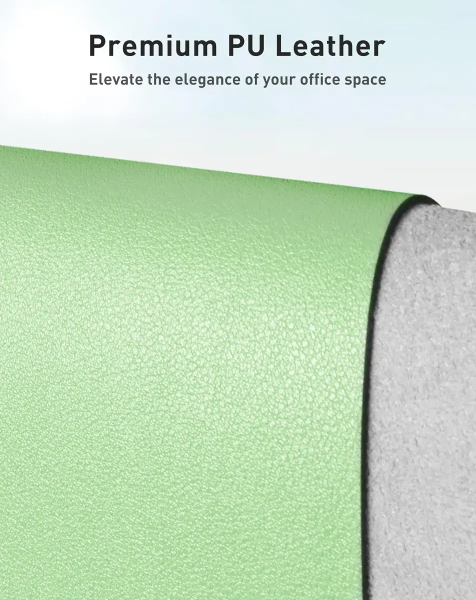 Aothia Faux Leather Desk Mat - Large Mouse Pad, Non-Slip PU Leather Blotter 101.6cm x 61cm (40" x 24") | Protects Desks, Enhances Workspace - view 2