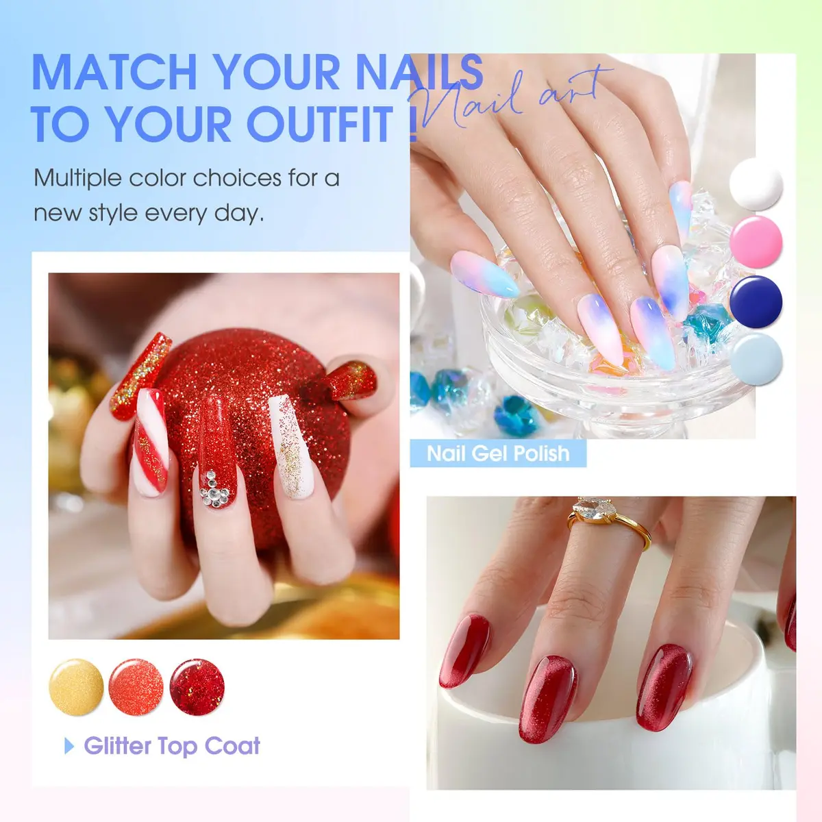ROSALIND Gel Nail Polish Set 101PCS | 91 Colors, Long-Lasting, Easy Application, Safe Ingredients, Gift Ready (70-120 chars) - view 5