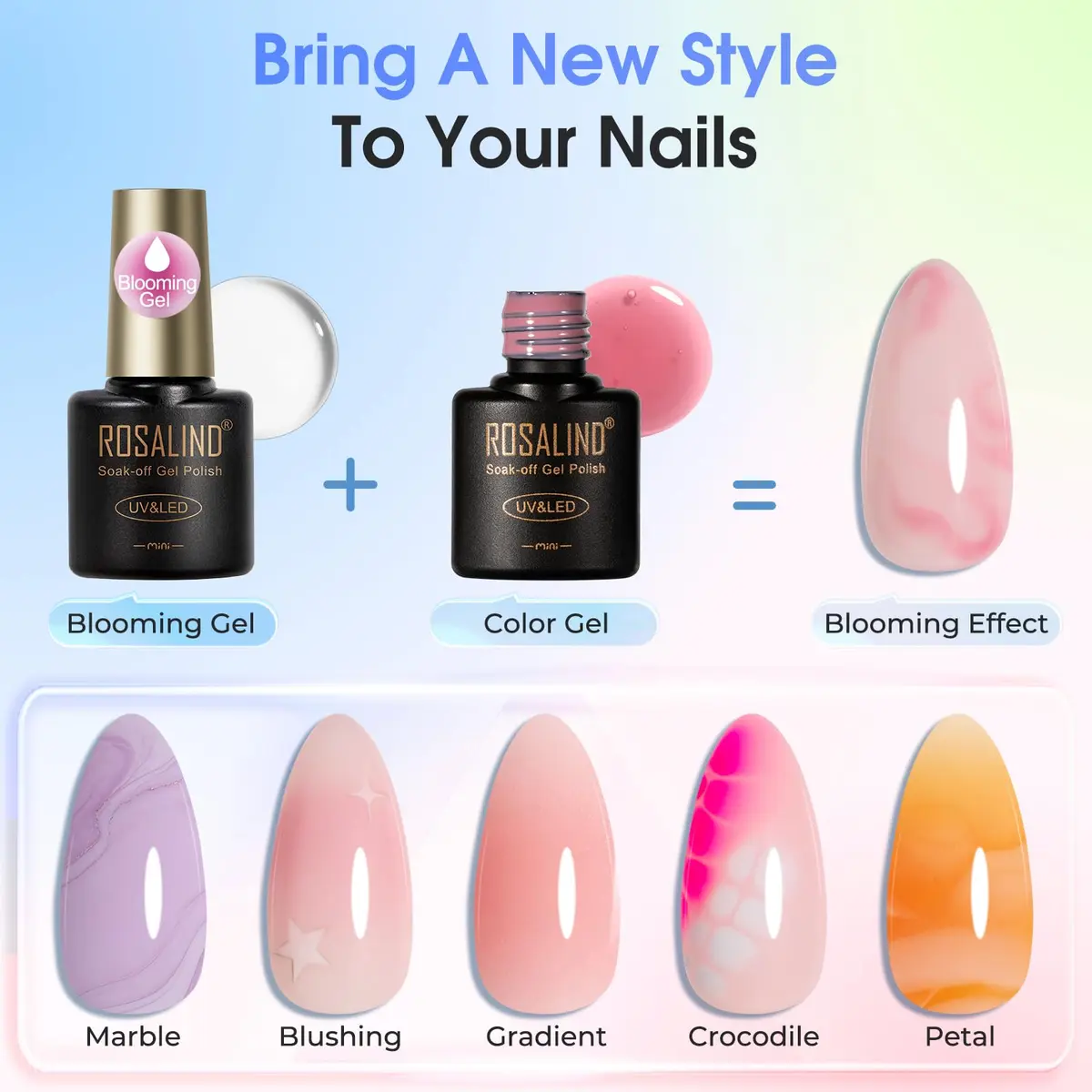ROSALIND Gel Nail Polish Set 101PCS | 91 Colors, Long-Lasting, Easy Application, Safe Ingredients, Gift Ready (70-120 chars) - view 3