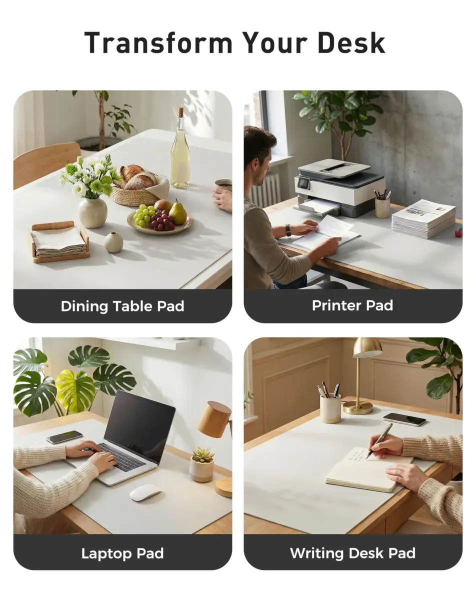 Aothia Faux Leather Desk Mat Large Mouse Pad 40" x 24" | Waterproof Writing Surface for Office and Home - view 6