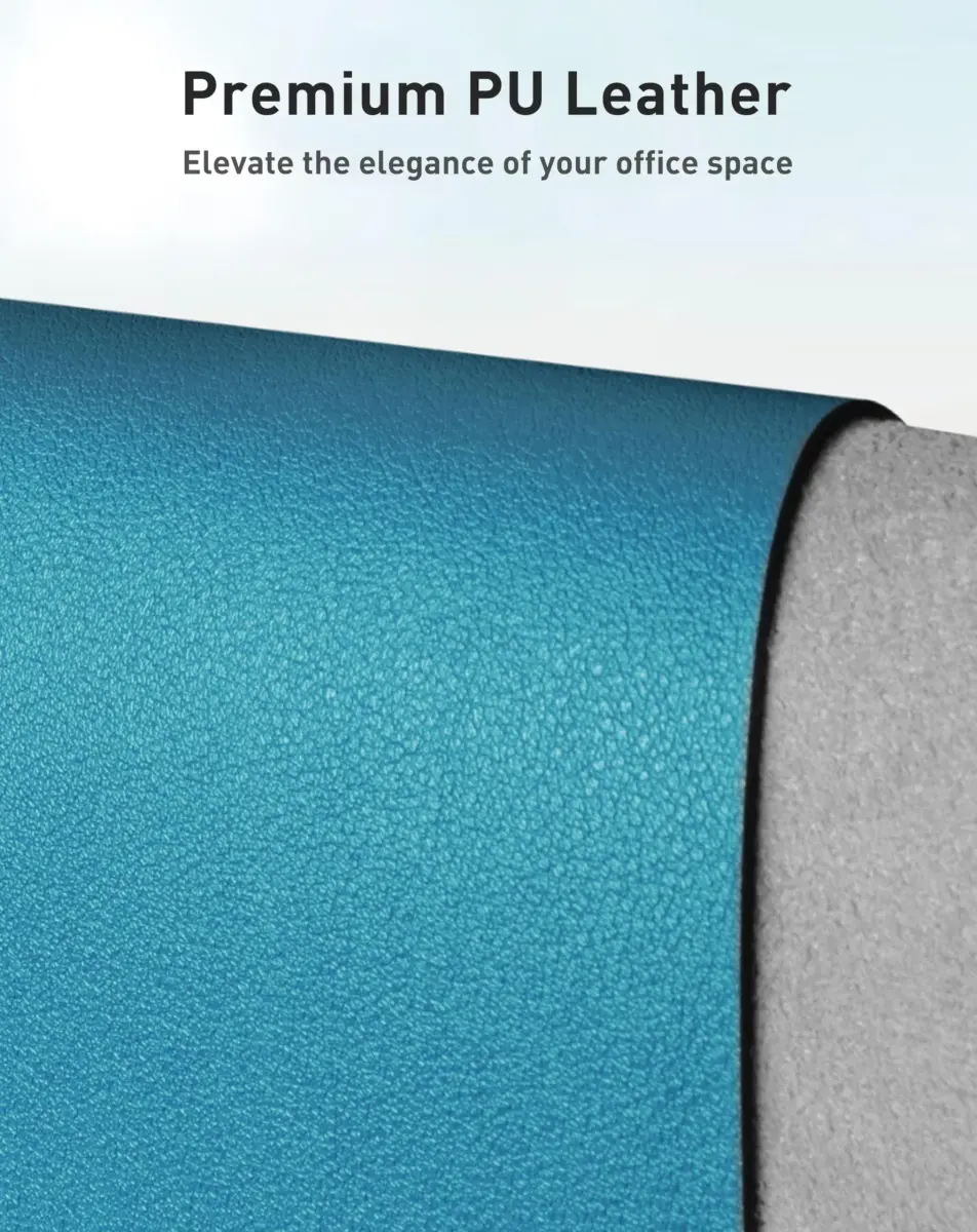 Aothia Faux Leather Desk Mat 102cm x 61cm (40" x 24") | Smooth PU Leather Writing Surface for Office and Home - view 2