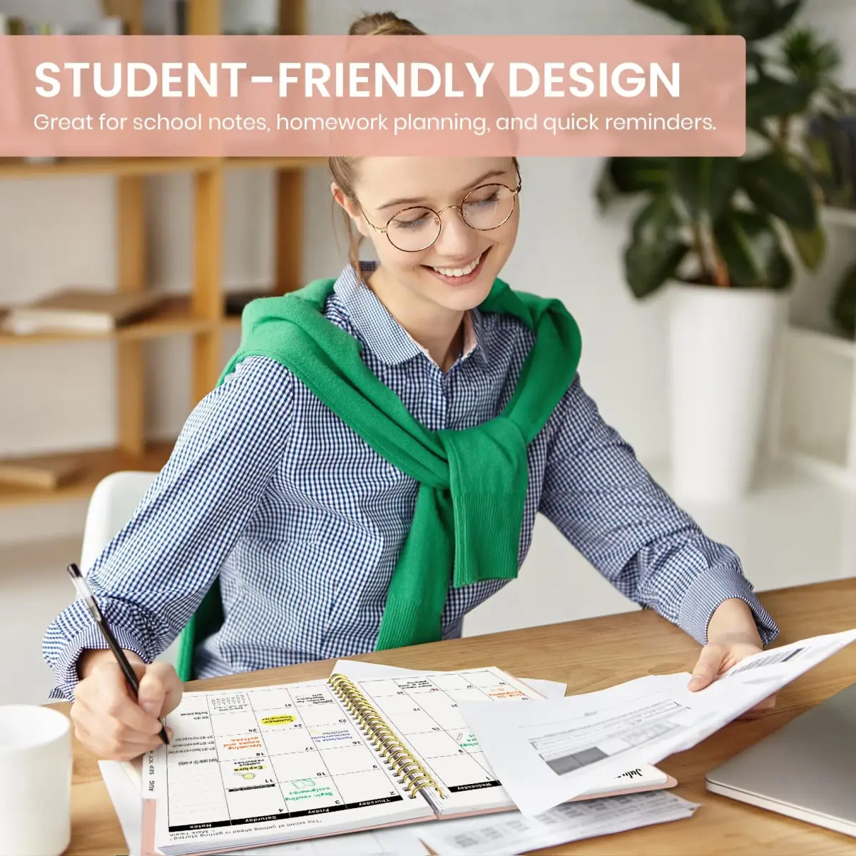 Taja 2026-2027 Academic Planner 8.5" x 11" (21.6 x 27.9 cm) | Weekly & Monthly Planning Agenda with Tabs - view 6