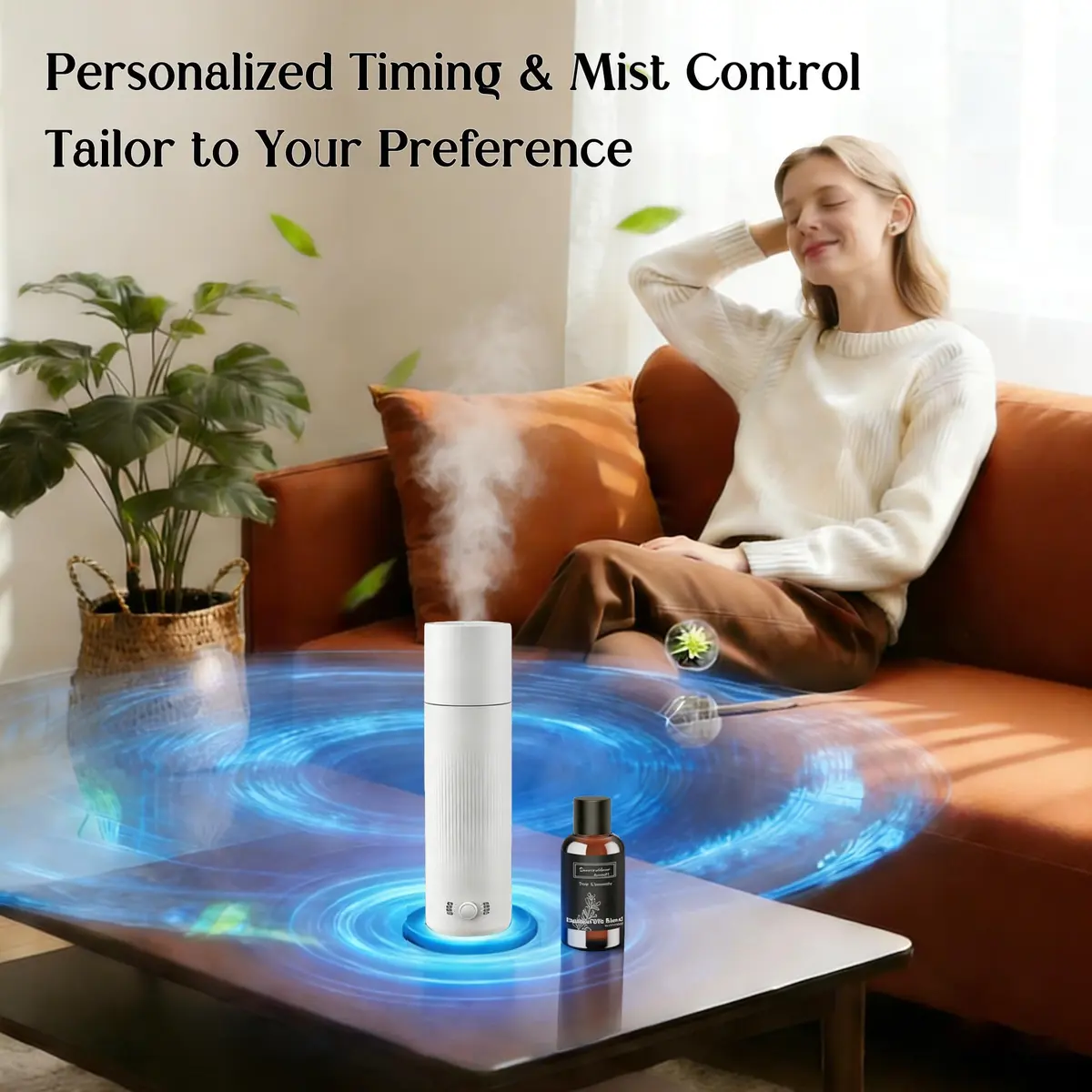 BAIESHIJI Waterless Essential Oil Diffuser 4x30ml | Large 1000 sq.ft Coverage, Hotel-Inspired Fragrance, Quiet & Pet Safe - view 7
