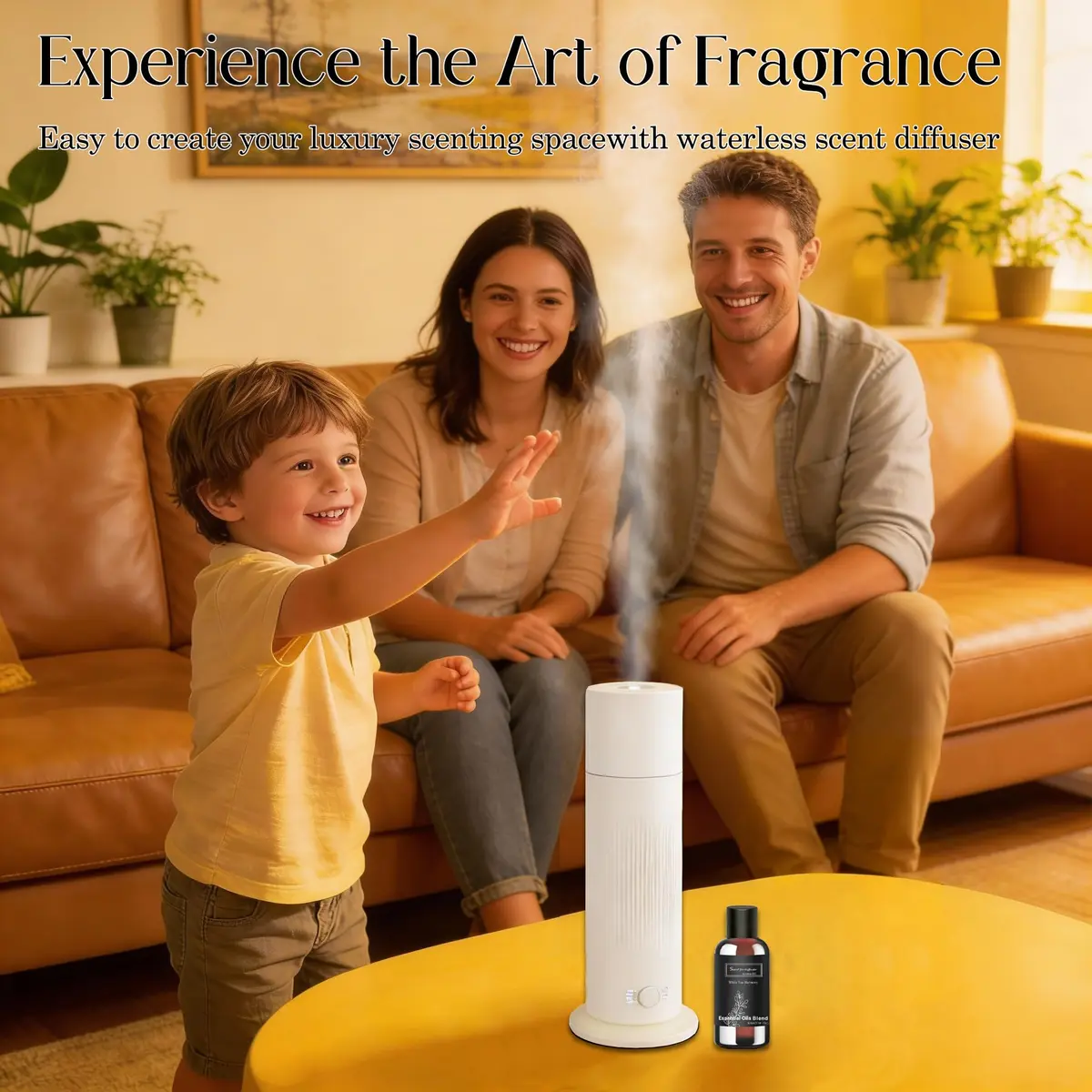 BAIESHIJI Waterless Essential Oil Diffuser 4x30ml | Large 1000 sq.ft Coverage, Hotel-Inspired Fragrance, Quiet & Pet Safe - view 9