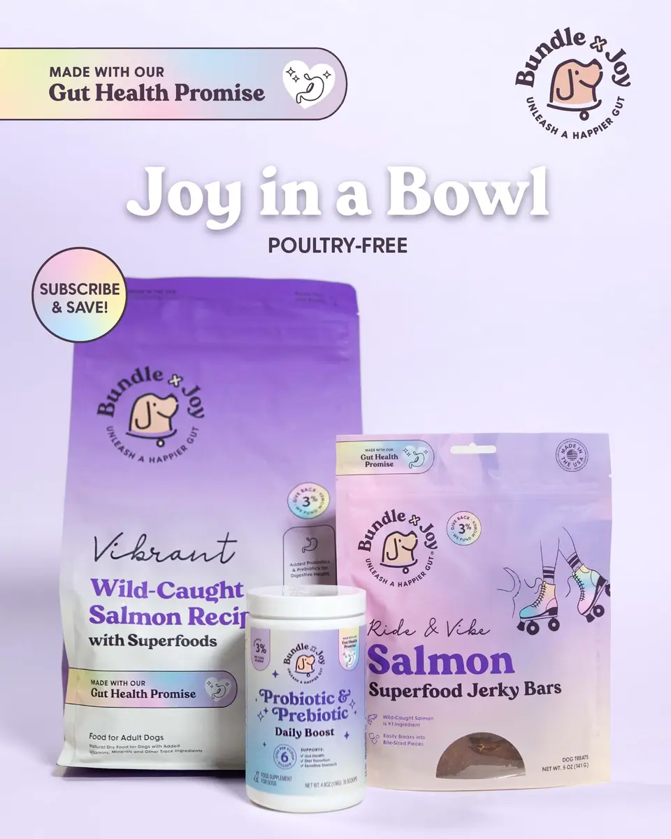 Bundle x Joy Salmon Probiotic Dry Dog Food | Grain-Free, Poultry-Free, 24lb - view 9
