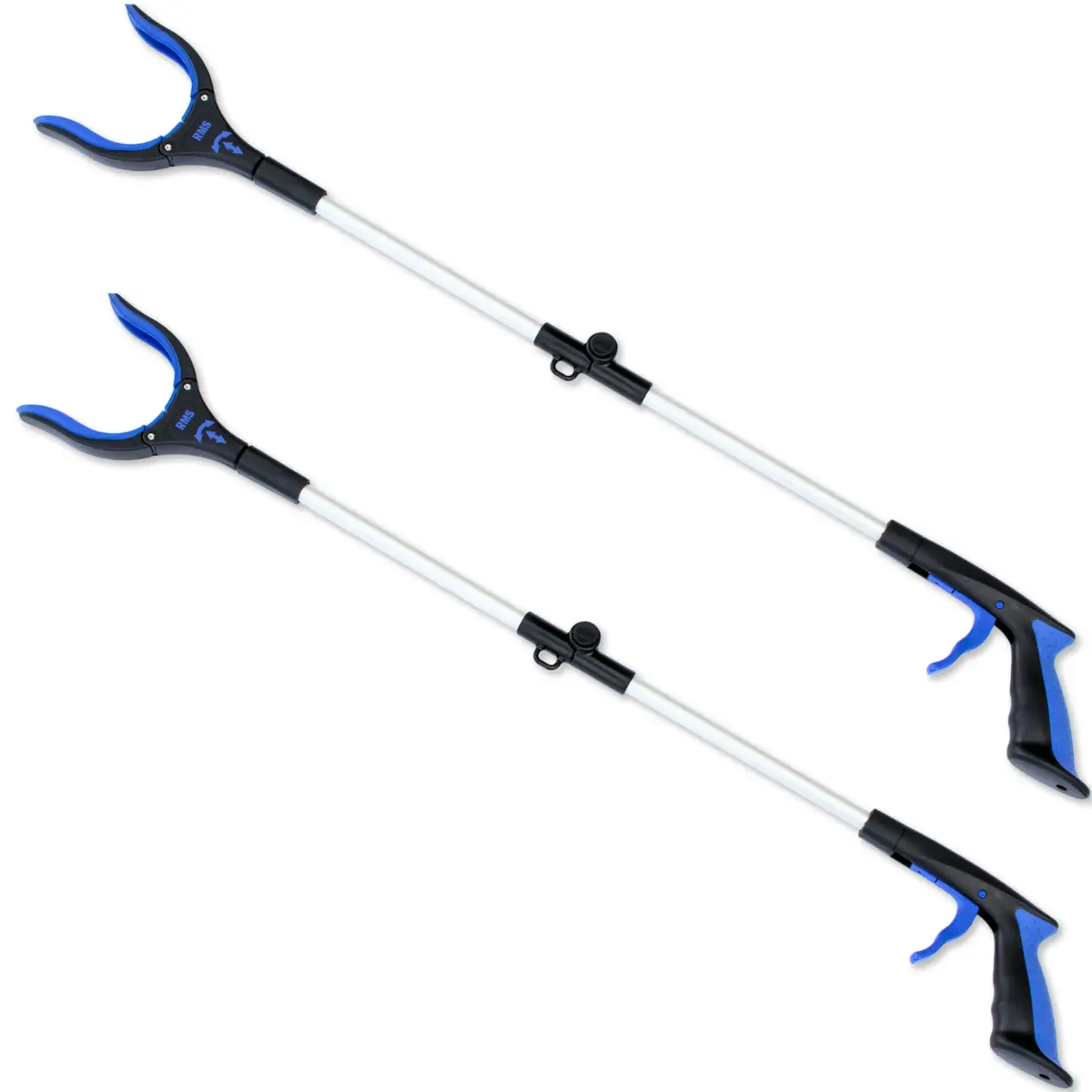 RMS 2 Pack 34 Inch Extra Long Reacher Grabber with Rotating Jaw | Mobility Aid for Seniors and Disabled - main product image