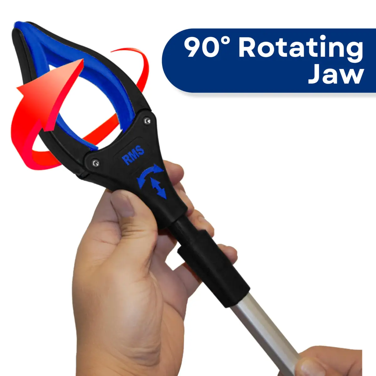 RMS 2 Pack 34 Inch Extra Long Reacher Grabber with Rotating Jaw | Mobility Aid for Seniors and Disabled - view 8